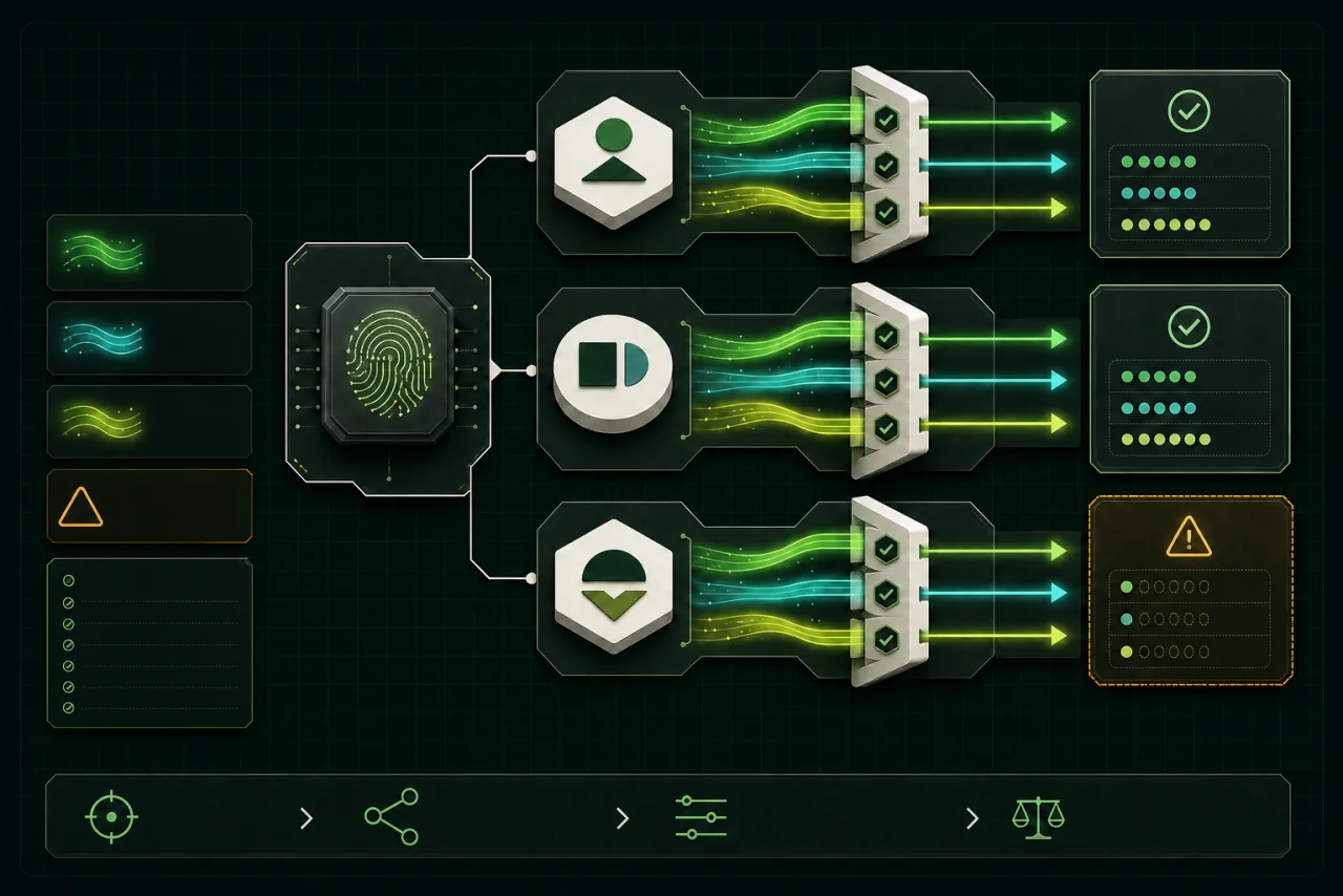One exact AI model compared across three provider routes with separate token meters and an incomplete evidence route